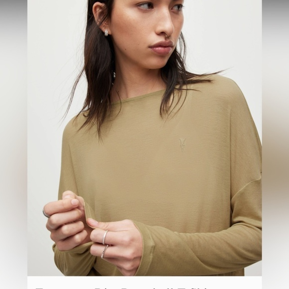 All Saints Olive Green Women's Top
